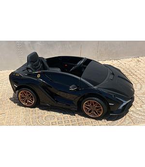 Lamborghini SIAN negro metalizado 12V, tv MP4, 2.4ghz, puertas lambo, asiento cuero LI-SianBlack